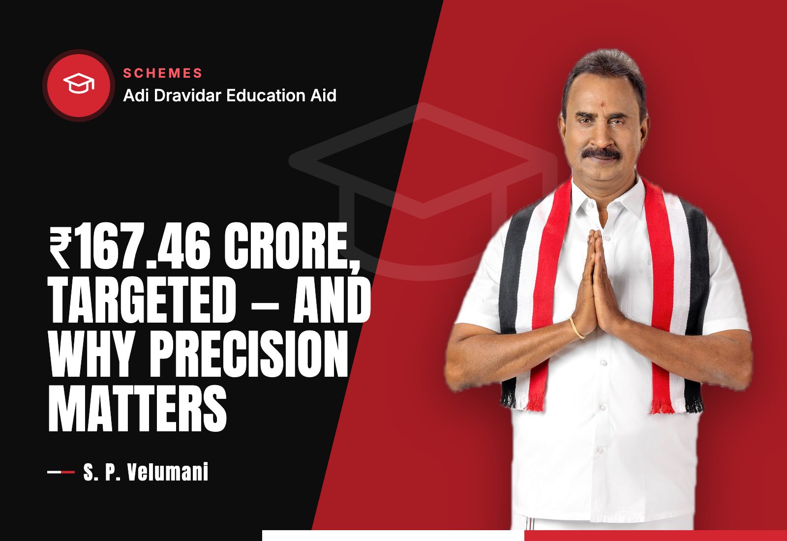 ₹167.46 Crore, Targeted — And Why Precision Matters — S. P. Velumani