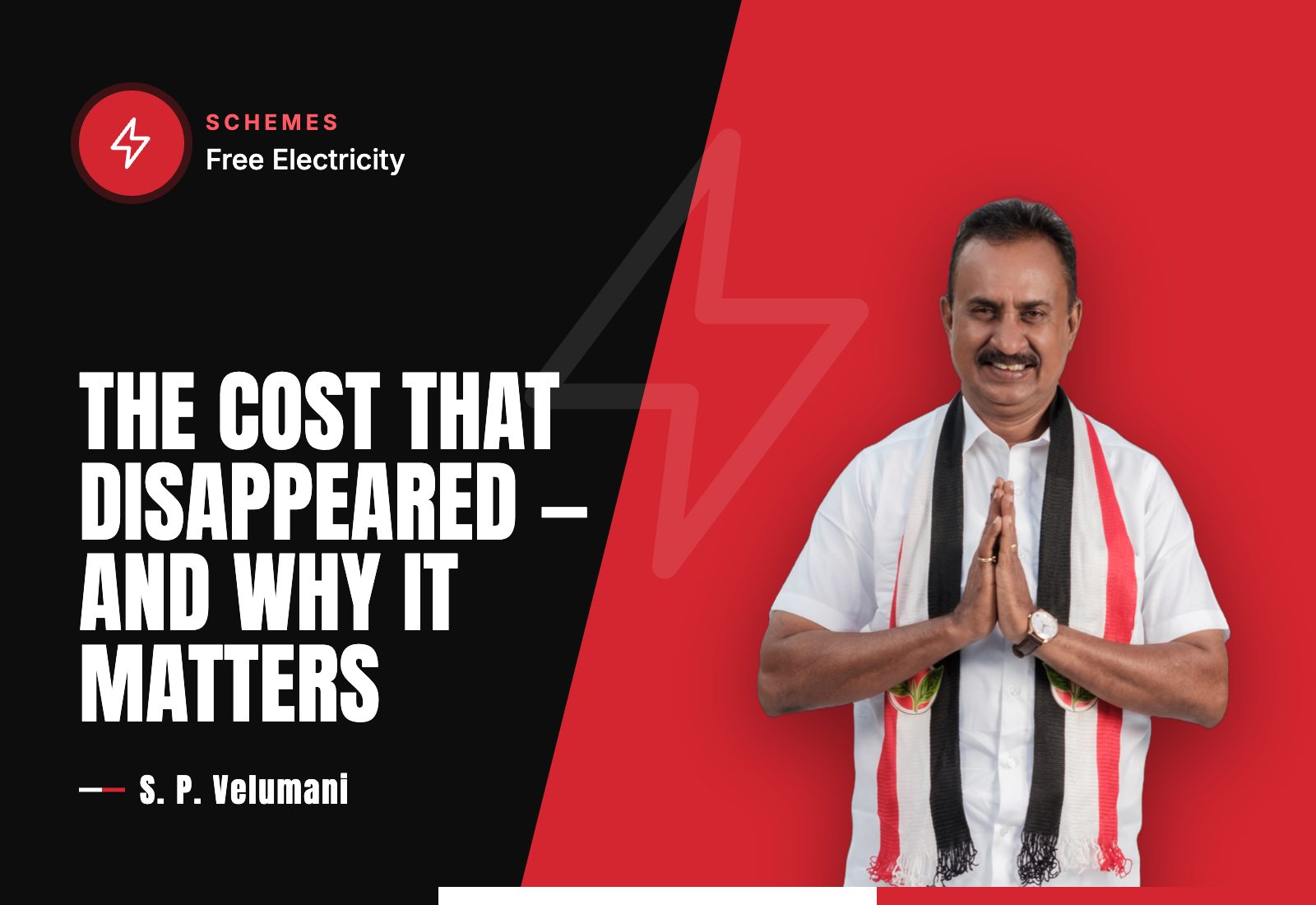 The Cost That Disappeared — And Why It Matters — S. P. Velumani