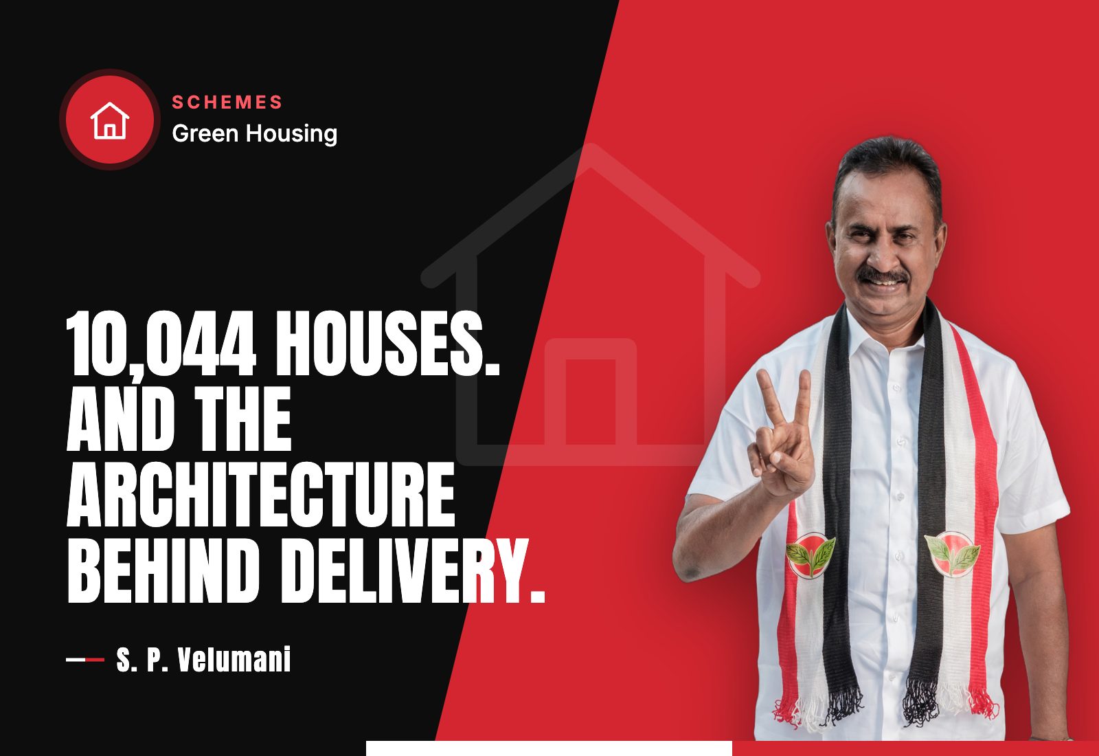 10,044 Houses. And the Architecture Behind Delivery. — S. P. Velumani