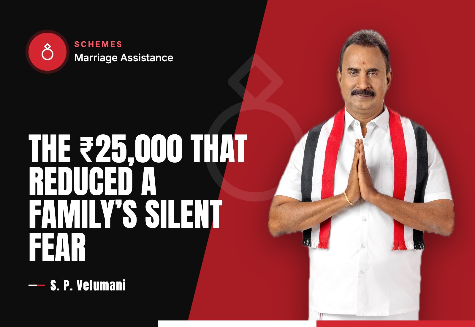 The ₹25,000 That Reduced a Family’s Silent Fear — S. P. Velumani