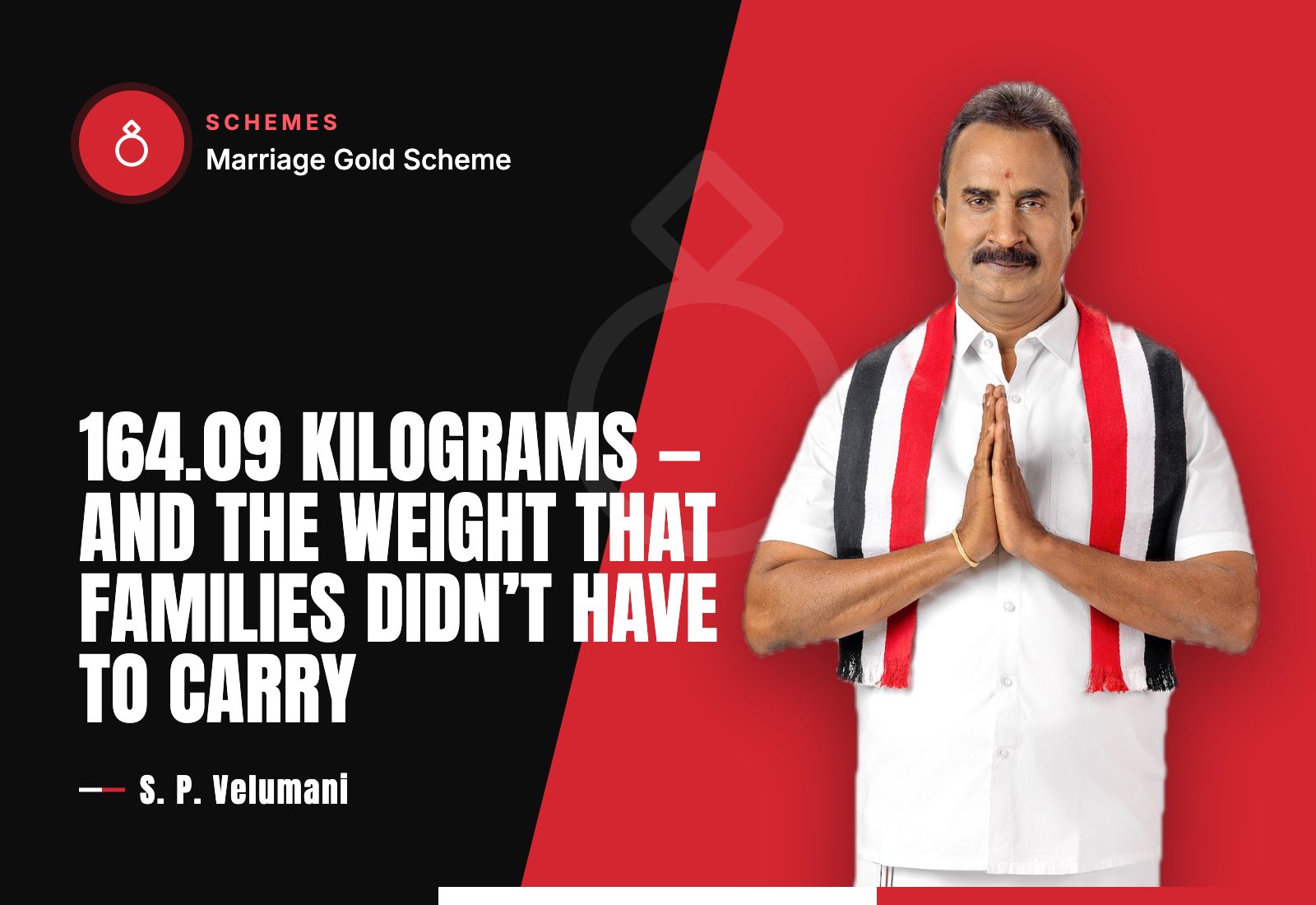 164.09 Kilograms — And the Weight That Families Didn’t Have to Carry — S. P. Velumani