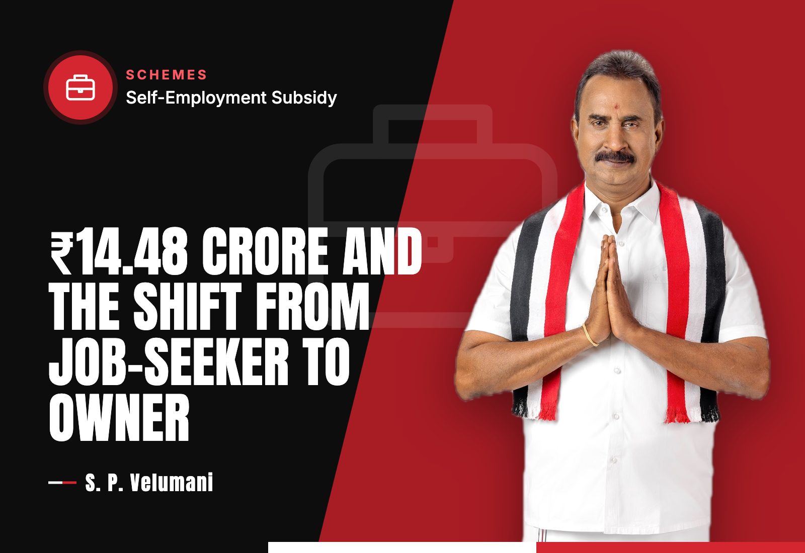 ₹14.48 Crore and the Shift from Job-Seeker to Owner — S. P. Velumani